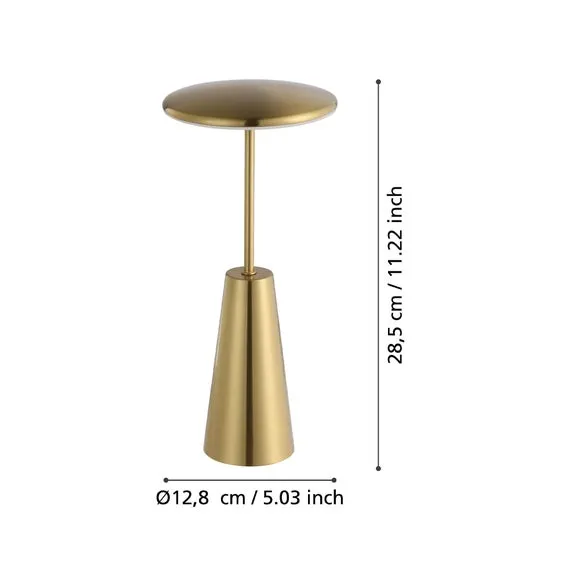 Touch Dimmable Table Lamp - Brass, Steel