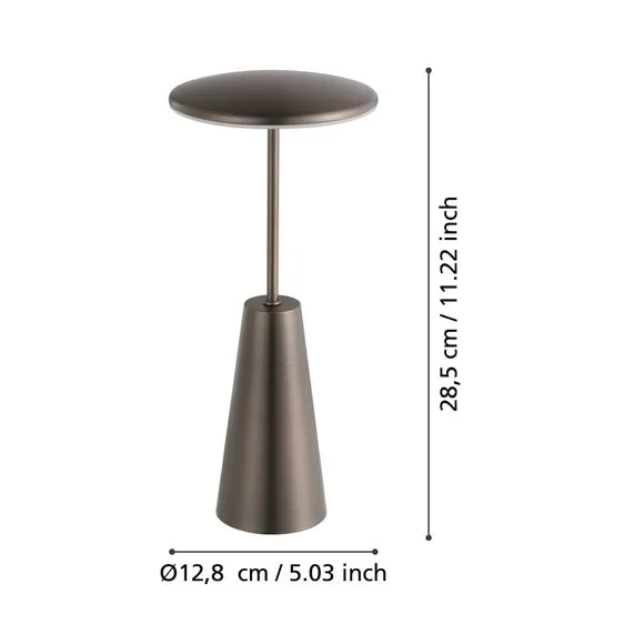 Touch Dimmable Table Lamp - Bronze, Steel