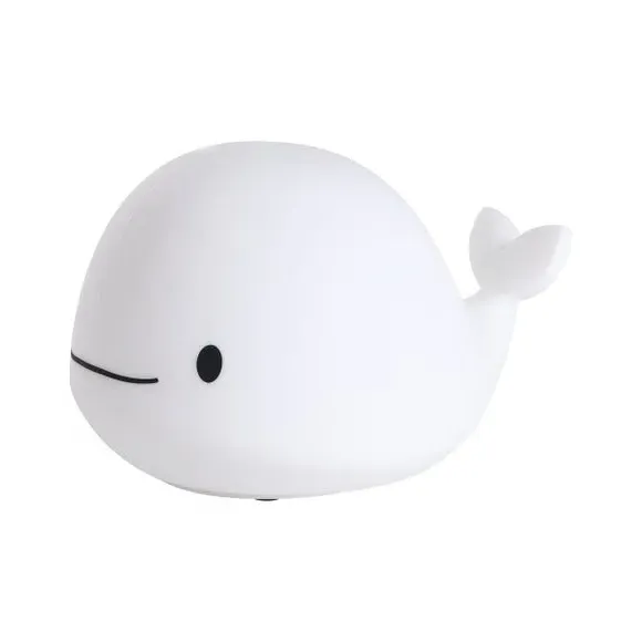 Whale LED Touch Night Light - White, Rechargeable image