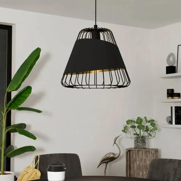 Wireframe Pendant Light - Black, Metal image