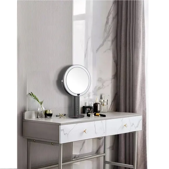 Dual Sided LED Mirror with Sensor - Dark Grey