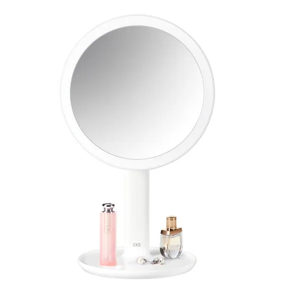 LED Magnification Mirror with Stand - White