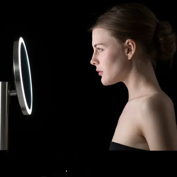 LED Sensor Dressing Table Mirror - Steel