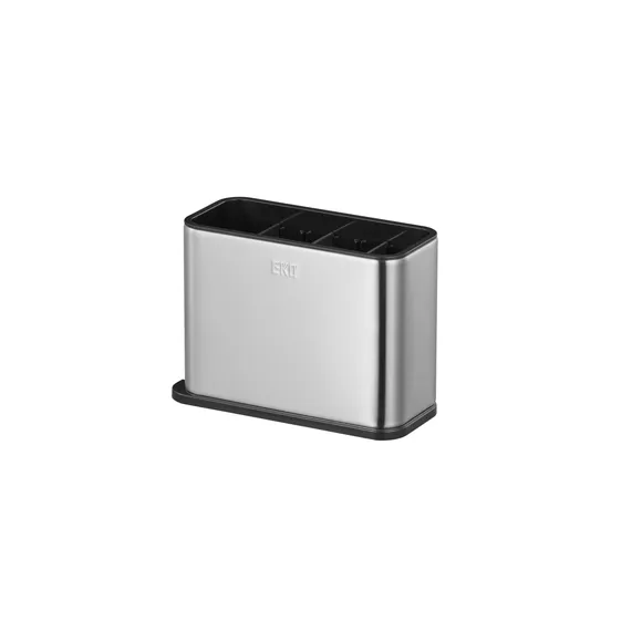 Utensil Holder with Dividers - Stainless Steel