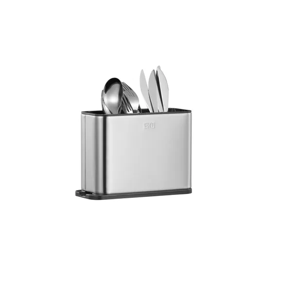 Utensil Holder with Dividers - Stainless Steel