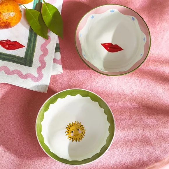Set of 2 Nibble Bowls - White, Fine China image