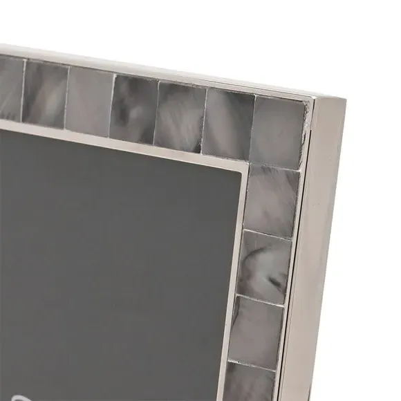 Photo Frame with Mother of Pearl - Grey