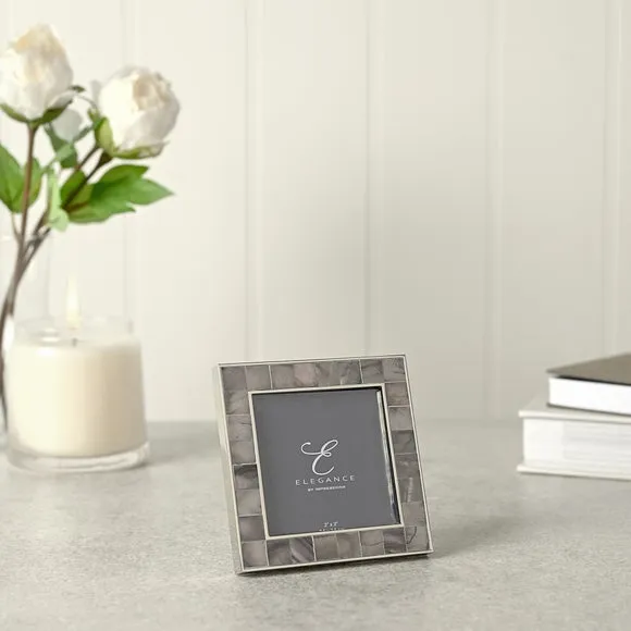 Photo Frame with Mother of Pearl - Grey image