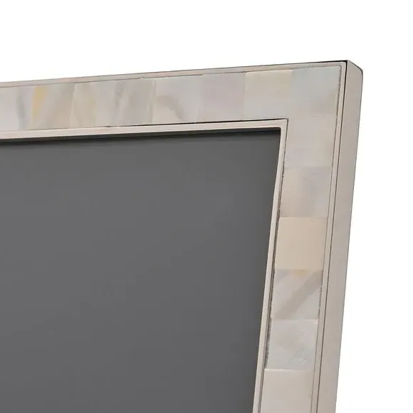 Photo Frame with Mother of Pearl - White