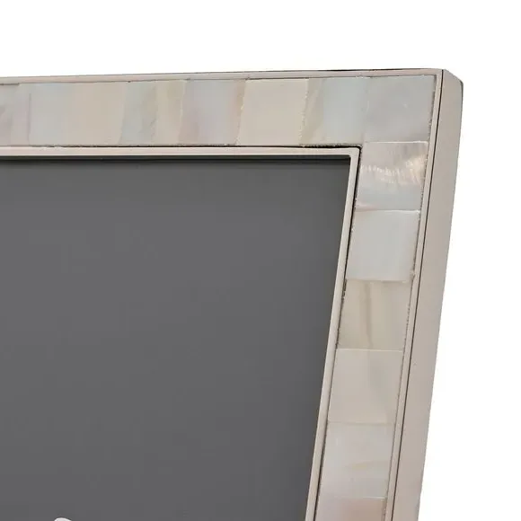 Photo Frame with Mother of Pearl - White
