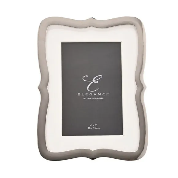 Wavy Edged Photo Frame - Silver