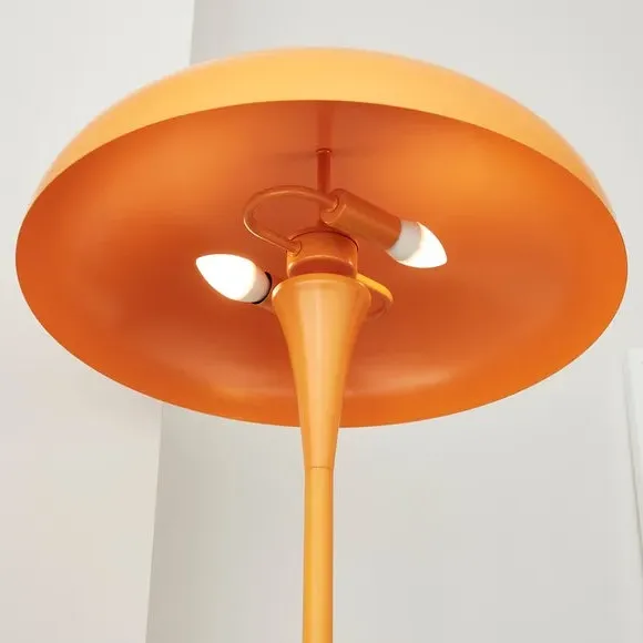2-Light Floor Lamp Industrial Design - Orange