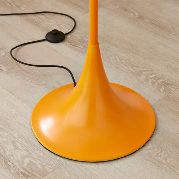 2-Light Floor Lamp Industrial Design - Orange