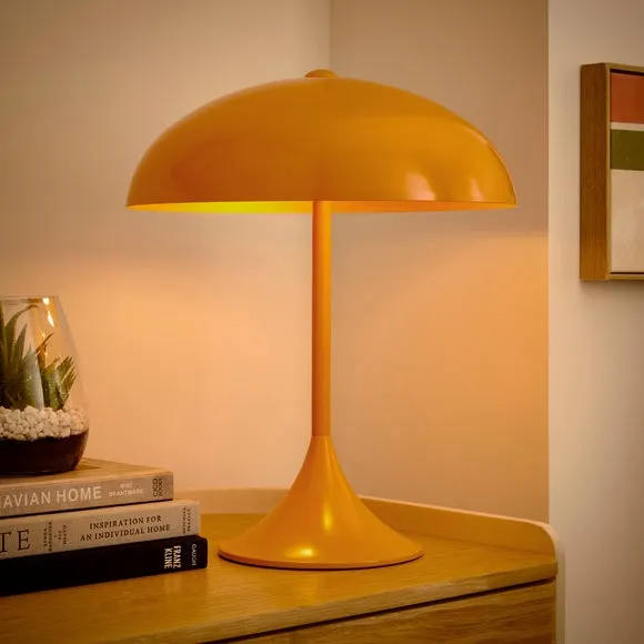 2-Light Table Lamp Industrial Style - Orange