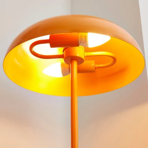 2-Light Table Lamp Industrial Style - Orange
