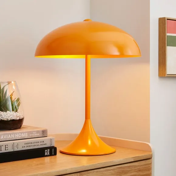 2-Light Table Lamp Industrial Style - Orange image