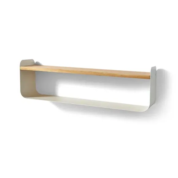 2-Shelf Storage Unit - White, Solid Wood