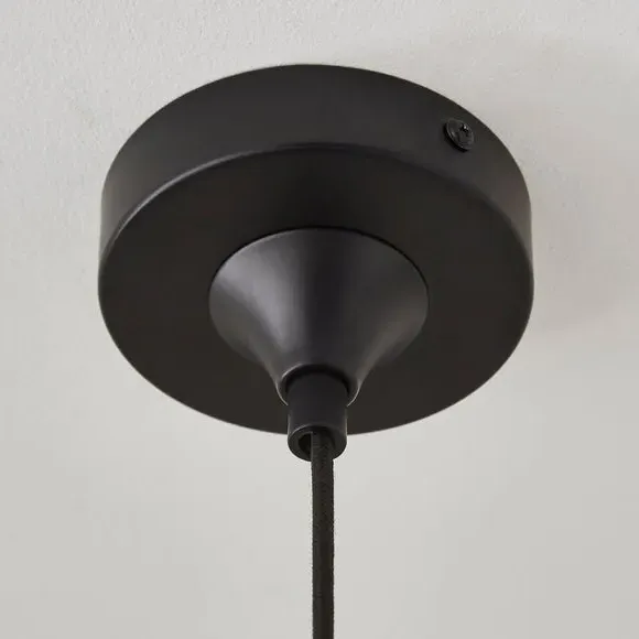 2-Tier Dome Pendant Light - Black, Metal
