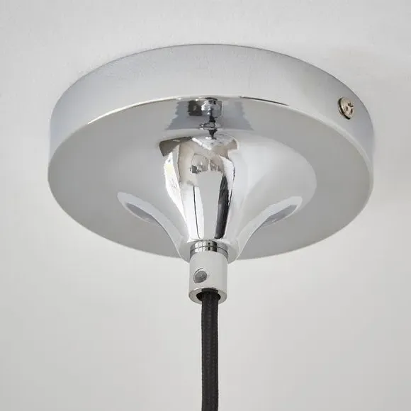 2-Tier Dome Pendant Light - Chrome, Metal