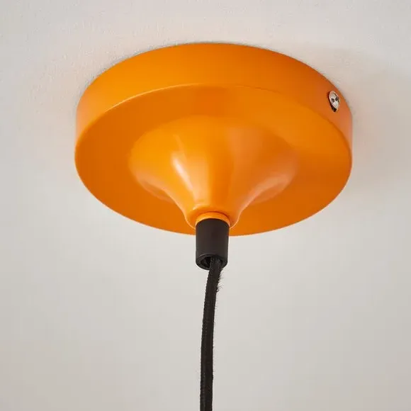 2-Tier Dome Pendant Light - Tangerine, Metal