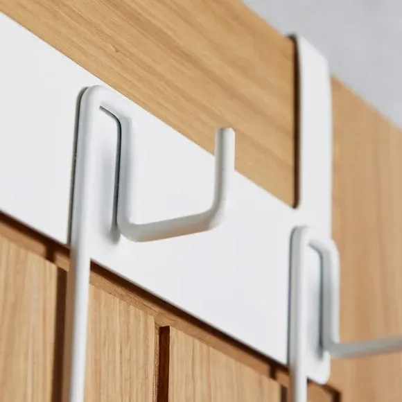 3-Hook Overdoor Hooks - White, Metal