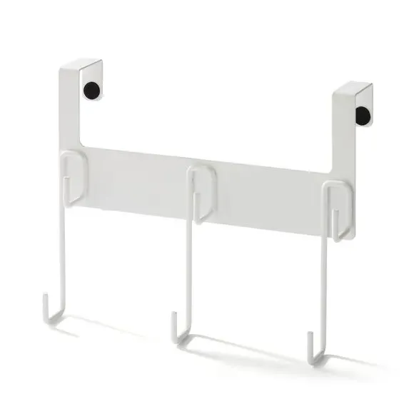 3-Hook Overdoor Hooks - White, Metal