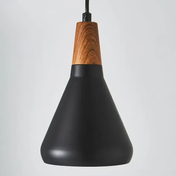 3-Light Diner Ceiling Light - Black, Metal