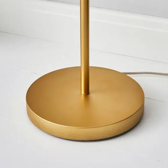 3-Light Floor Lamp with Adjustable Shades - Gold