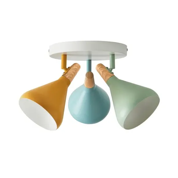 3-Light Semi Flush Spotlight - Multicolor