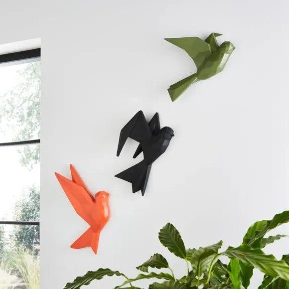 3-Piece Birds Wall Art Set - Multicolor, Polyresin image