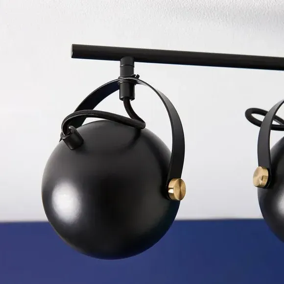 4-Light Adjustable Spotlight Bar - Black