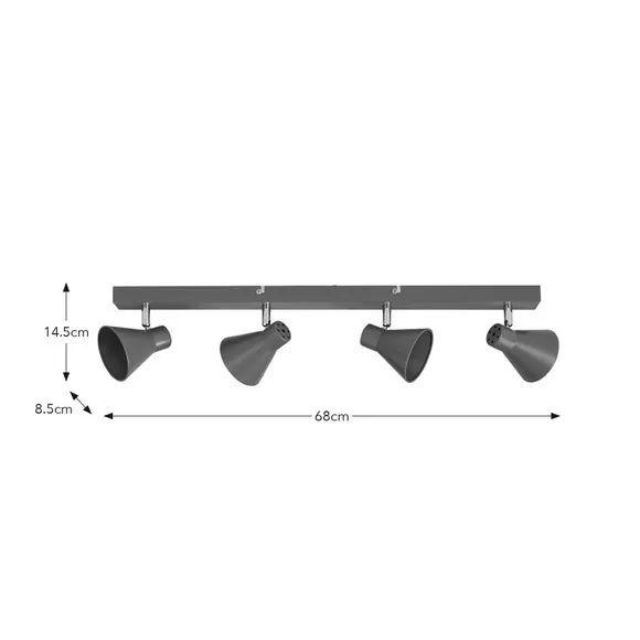 4-Light Adjustable Spotlight - Green