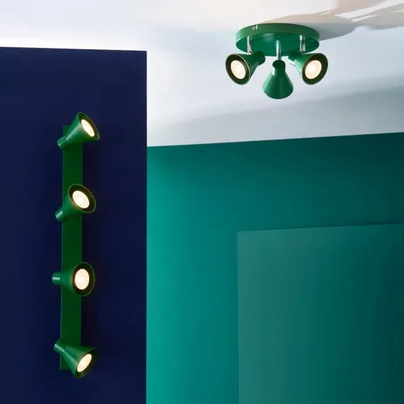 4-Light Adjustable Spotlight - Green