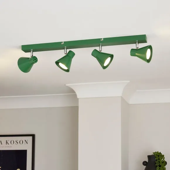 4-Light Adjustable Spotlight - Green
