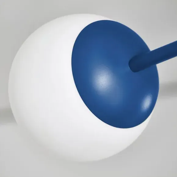 4-Light Semi Flush Ceiling Light - Blue