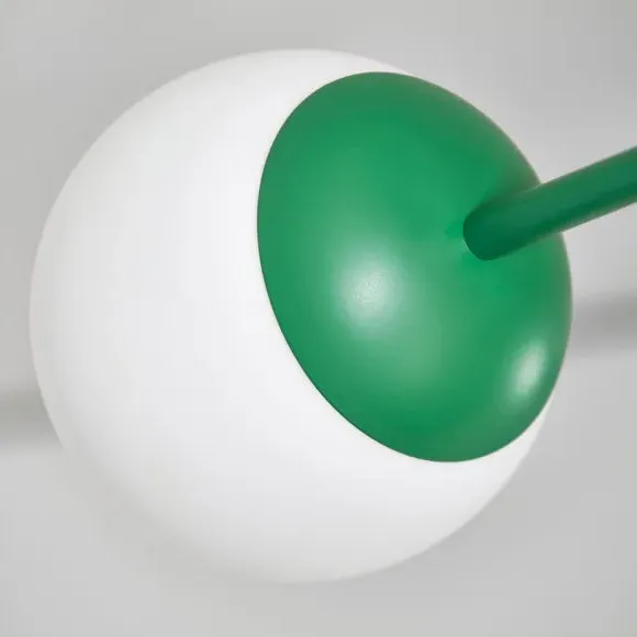 4-Light Semi Flush Ceiling Light - Green
