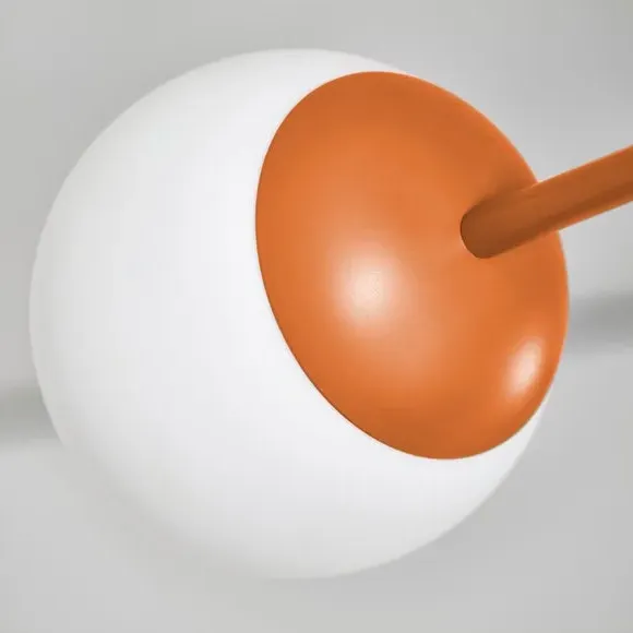 4-Light Semi Flush Ceiling Light - Orange