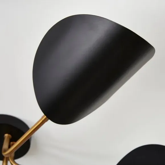6-Light Semi Flush Ceiling Light - Black