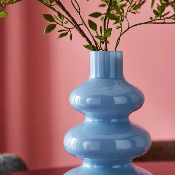 Abstract Glass Vase - Blue