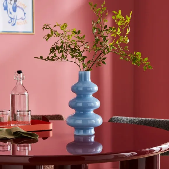 Abstract Glass Vase - Blue image