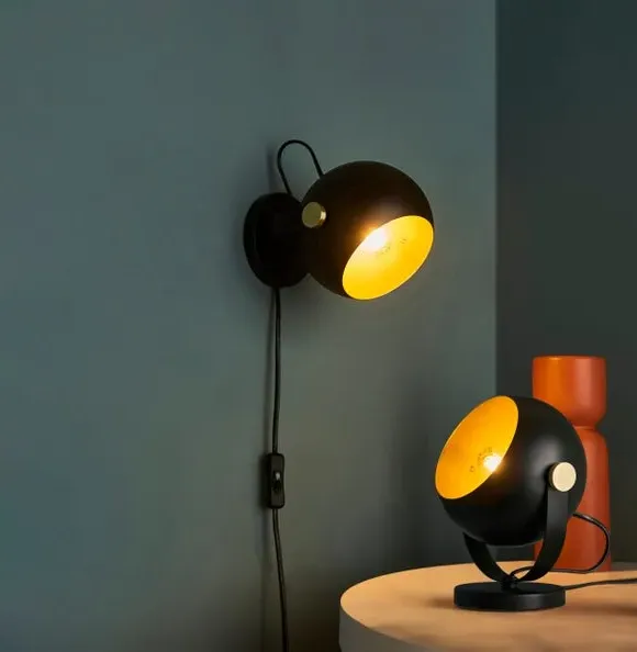 Adjustable Wall & Table Lamp - Black