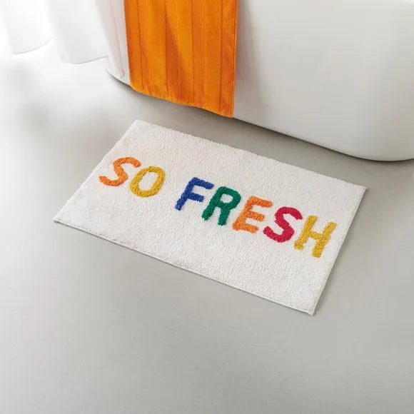 Bath Mat with Slip-Resistant Backing - White image