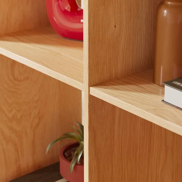 Bent Ply Bookcase with Curved Edges - Oak