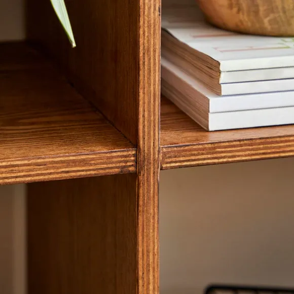 Bent Ply Bookcase with Curved Edges - Walnut