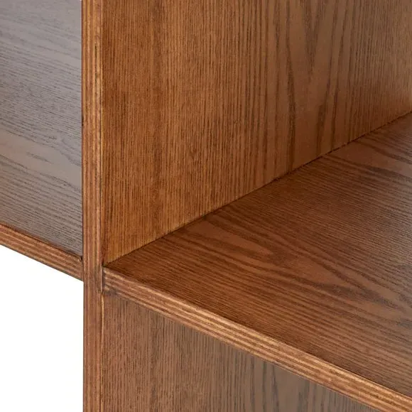 Bent Ply Bookcase with Curved Edges - Walnut