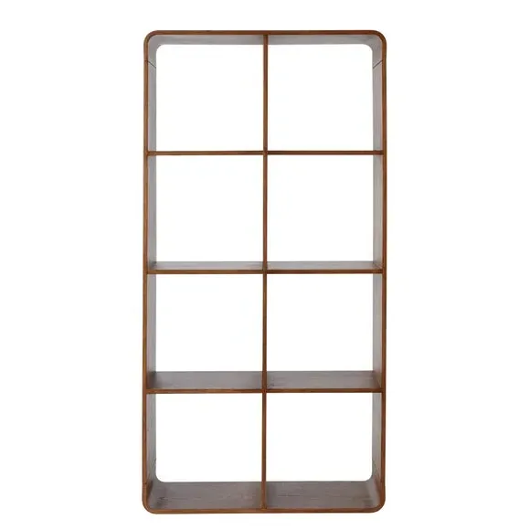 Bent Ply Bookcase with Curved Edges - Walnut