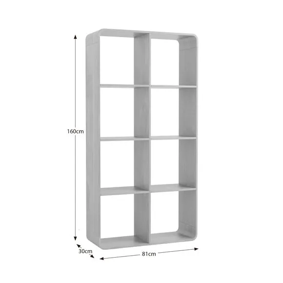 Bent Ply Bookcase with Curved Edges - Walnut