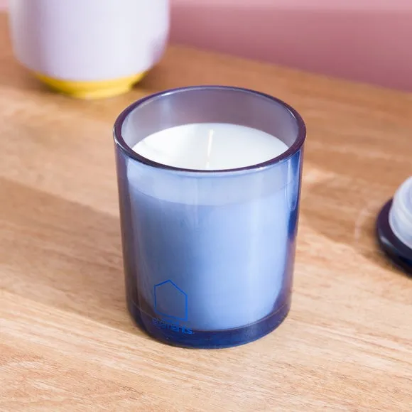 Bergamot & Eucalyptus Candle - Blue, Glass