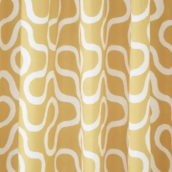 Blackout Eyelet Curtains - Ochre, Cotton