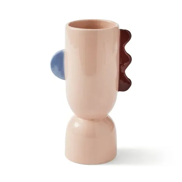 Ceramic Vase Modern Design - Cream, Ceramic